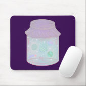 Galaxy Kat in een Pot | Kawaii Ruimtekat Kunst Muismat (Met muis)