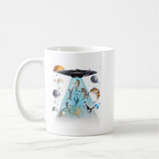 Galaxy Kat Zwem T-Shirt | Schattige Astronaut Katt Koffiemok