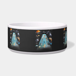 Galaxy Kat Zwem T-Shirt | Schattige Astronaut Katt Voerbakje