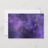 Galaxy Kids Birthday Party | Purple Space Cosmic Bedankkaart (Achterkant)
