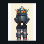 Galaxy King Robot B-21 Wombott Briefkaart<br><div class="desc">Galaxy King Robot B-21 is W.W. Wombott's science fiction neemt een nieuwe klasse killerrobots van de Outer Space over! De Galaxy King Robot B-21,  geïnspireerd door de robot van de verboden planeet en de verloren ruimterobot YM3 B-9,  zal zeker het hart van de roboventilatoren in de Cosmos winnen!</div>