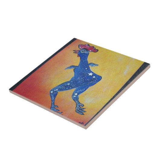 Galaxy kip tegeltje (Zijkant)