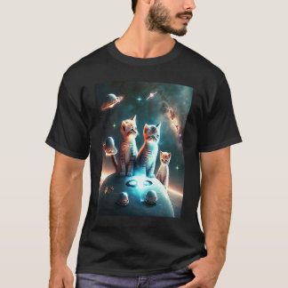 Galaxy Kittens Kat UFO  Kat In De Ruimte  25 T-shirt