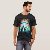 Galaxy Kittens Kat UFO Kat In De Ruimte 35 T-shirt (Voorkant volledig)