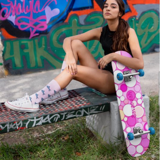 Galaxy Kleurrijke gepersonaliseerde Polka Dot Skat Persoonlijk Skateboard