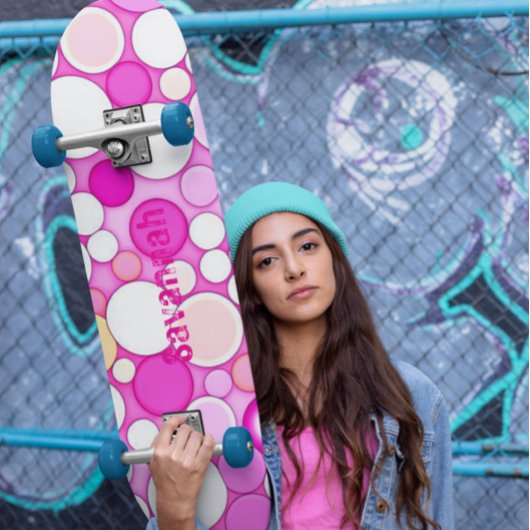 Galaxy Kleurrijke gepersonaliseerde Polka Dot Skat Persoonlijk Skateboard