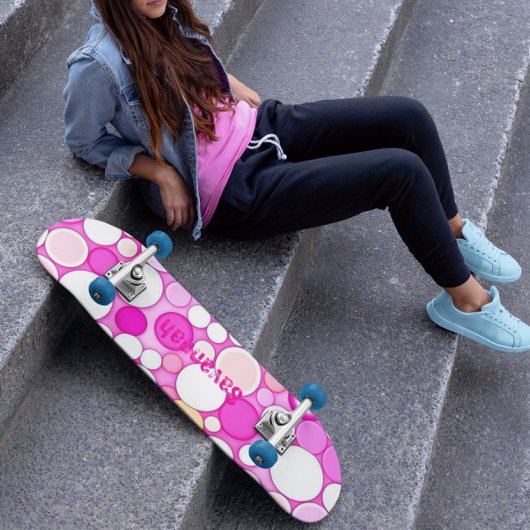Galaxy Kleurrijke gepersonaliseerde Polka Dot Skat Persoonlijk Skateboard