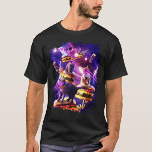 Galaxy Laser Kat Op Burger - Space Cheeseburger Ca T-shirt