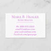 *~* Galaxy Lavender Pink Peach Nebula Universe Visitekaartje (Achterkant)