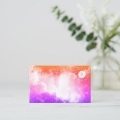 *~* Galaxy Lavender Pink Peach Nebula Universe Visitekaartje (Staand voorkant)