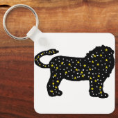 Galaxy Leeuw Zodiac Sleutelhanger – Kosmische Leeu (Voorkant)