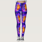 Galaxy leggings aquarel maan/zon (Voorkant)