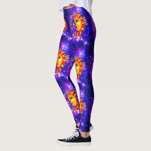 Galaxy leggings aquarel maan/zon (Links)