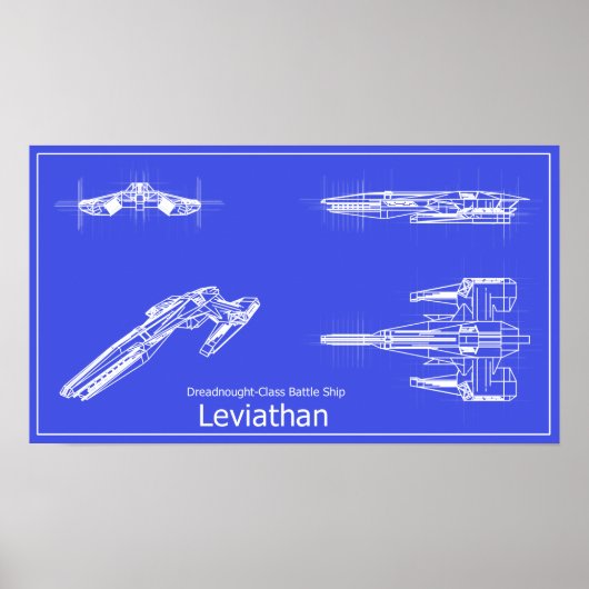 Galaxy Leviathan Blueprints Poster (Voorkant)