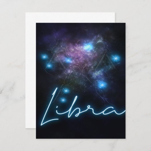 Galaxy Libra Zodiac - Funny Libra Zodiac Lover Gif Kaart (Voorkant / Achterkant)