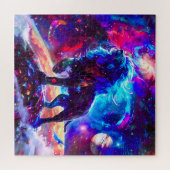 Galaxy Lion Blue Legpuzzel (Horizontaal)