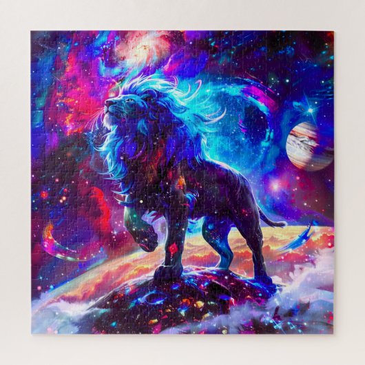 Galaxy Lion Blue Legpuzzel (Verticaal)