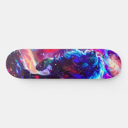 Galaxy Lion Blue Persoonlijk Skateboard (Horizontaal)