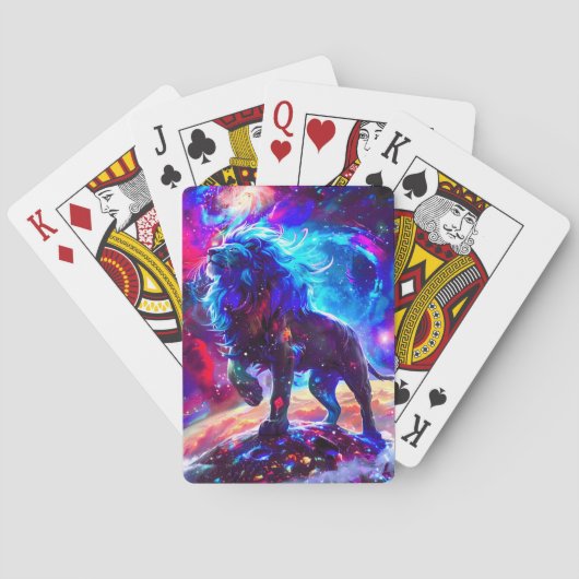 Galaxy Lion Blue Pokerkaarten (Achterkant)