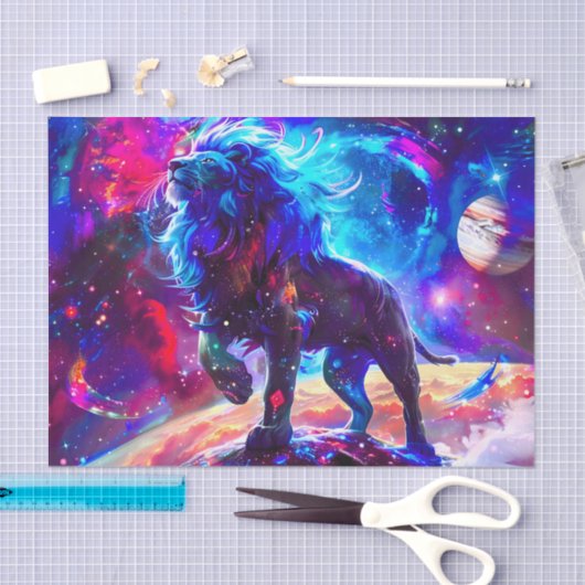 Galaxy Lion Blue Tissuepapier (Craft)
