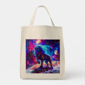Galaxy Lion Blue Tote Bag (Achterkant)