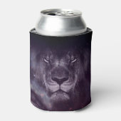 Galaxy Lion Face Art Wallpaper Blikjeskoeler (Blikje Voorkant)