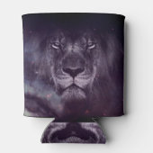Galaxy Lion Face Art Wallpaper Blikjeskoeler (Achterkant)