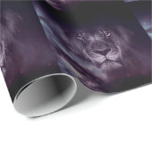 Galaxy Lion Face Art Wallpaper Cadeaupapier (Rol Hoek)