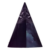 Galaxy Lion Face Art Wallpaper Feesthoedjes (Achterkant)