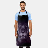 Galaxy Lion Face Art Wallpaper Schort (Gedragen)