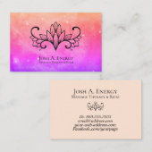 *~* Galaxy Lotus Pink Universe Lavender Nebula Visitekaartje (Voorkant / Achterkant)