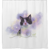 Galaxy Lovely Cat Douchegordijn (Voorkant)