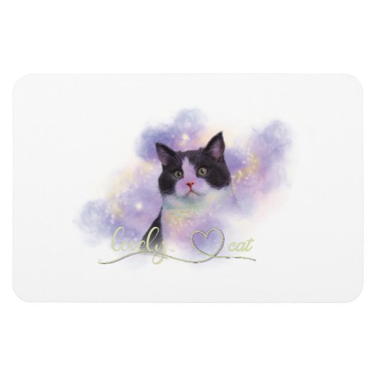 Galaxy Lovely Cat Magneet (Horizontaal)