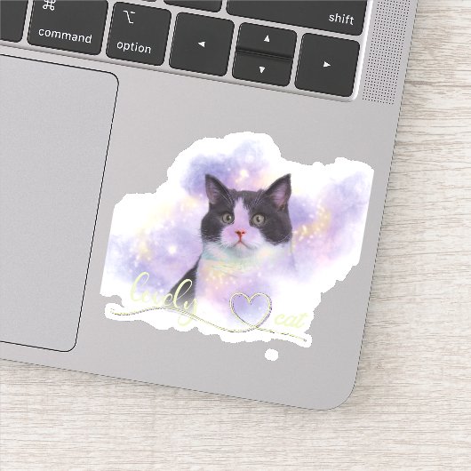 Galaxy Lovely Cat Sticker (Detail)
