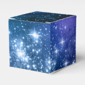 Galaxy Lovers Starry Space Blue Sky White Sparkles Bedankdoosjes (Voorkant Zijde)