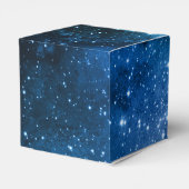 Galaxy Lovers Starry Space Blue Sky White Sparkles Bedankdoosjes (Achterkant)