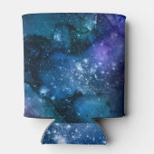 Galaxy Lovers Starry Space Blue Sky White Sparkles Blikjeskoeler (Achterkant)