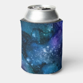 Galaxy Lovers Starry Space Blue Sky White Sparkles Blikjeskoeler (Blikje Achterkant)