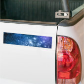 Galaxy Lovers Starry Space Blue Sky White Sparkles Bumpersticker (Op Truck)