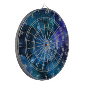Galaxy Lovers Starry Space Blue Sky White Sparkles Dartbord (Voorkant Links)