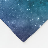 Galaxy Lovers Starry Space Blue Sky White Sparkles Fleece Deken (Hoek)