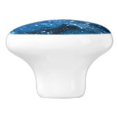 Galaxy Lovers Starry Space Blue Sky White Sparkles Keramische Knop (Zijkant)