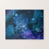 Galaxy Lovers Starry Space Blue Sky White Sparkles Legpuzzel (Horizontaal)