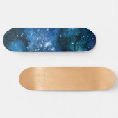 Galaxy Lovers Starry Space Blue Sky White Sparkles Persoonlijk Skateboard (Horizontaal)