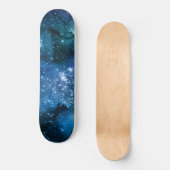 Galaxy Lovers Starry Space Blue Sky White Sparkles Persoonlijk Skateboard (Voorkant)