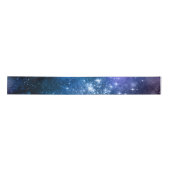 Galaxy Lovers Starry Space Blue Sky White Sparkles Satijnen Lint (Voorkant)