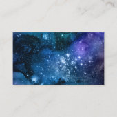 Galaxy Lovers Starry Space Blue Sky White Sparkles Visitekaartje (Voorkant)