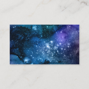 Galaxy Lovers Starry Space Blue Sky White Sparkles Visitekaartje