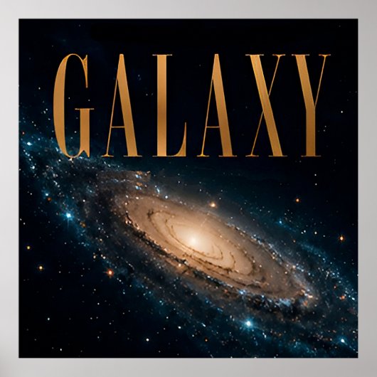 Galaxy Luxe Ruimte Redactioneel Grafisch Poster (Voorkant)