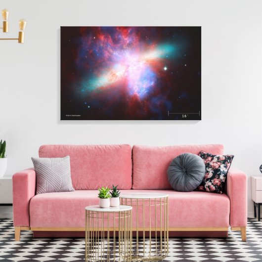 Galaxy M82 Canvas Afdruk (Insitu (Woonkamer))